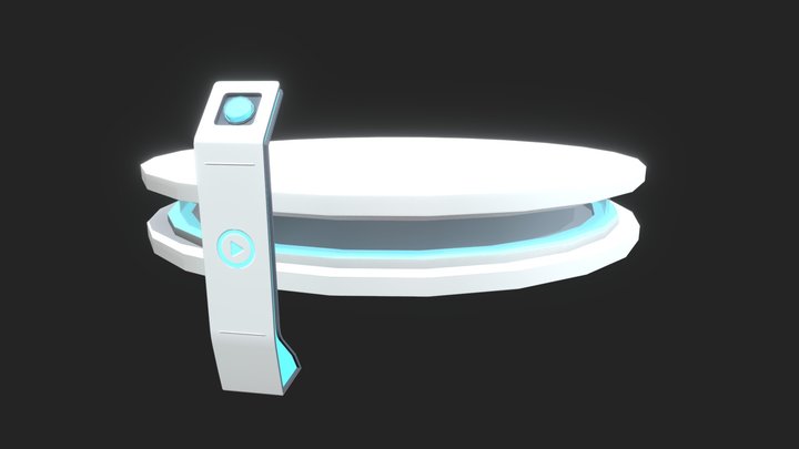 Stage & Button 3D Model