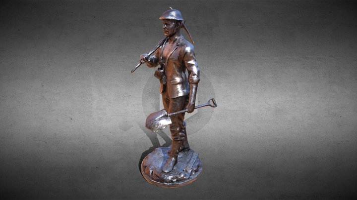 Miners Monument Cyprus 3D Model