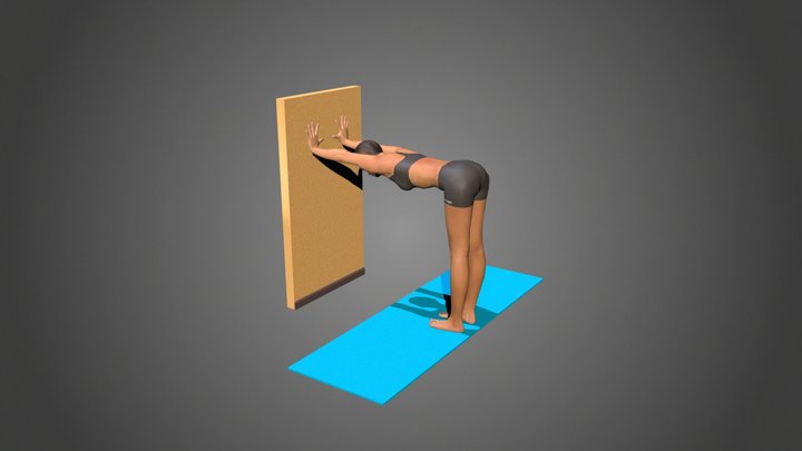 Yoga Pose Ardha Uttanasana 3D Model