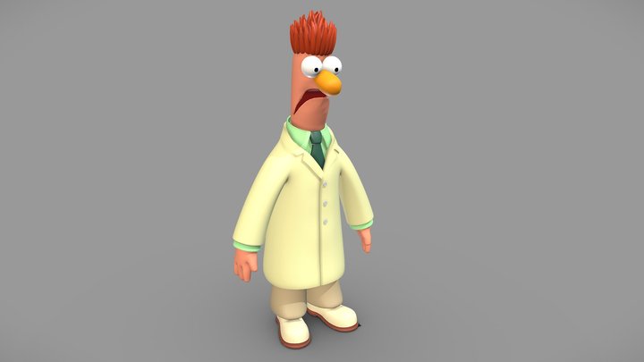 Beaker Muppet 3D Model