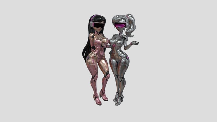 Neon Android Duo 3D Model
