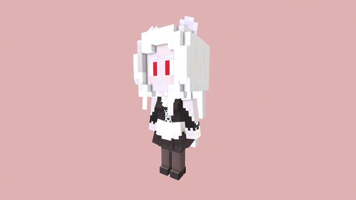 Cute angry Maid 3D Model
