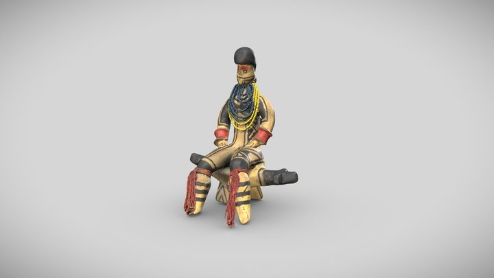 Litxoo statuette representing a young intiant 3D Model