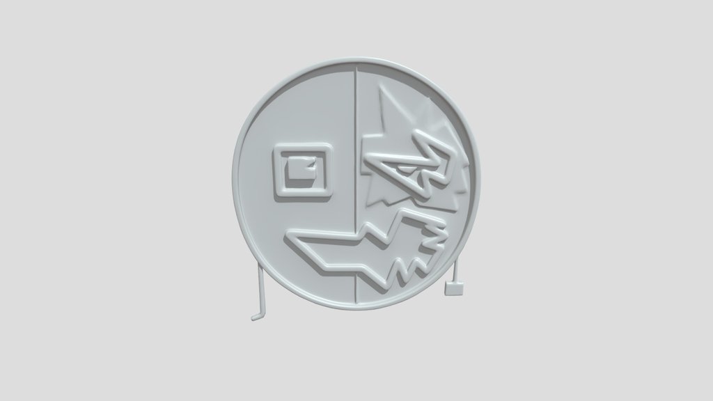 Split stylized circular character
