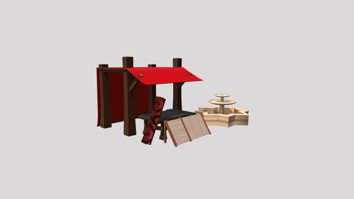 Props for an environment 3D Model