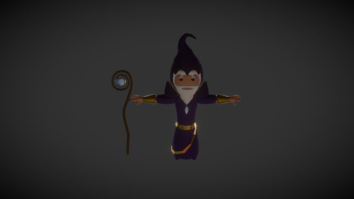 Warlock Character - VGD Final - Low Poly 3D Model
