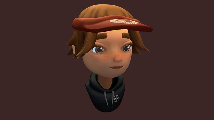 Stylized Character Bust 3D Model