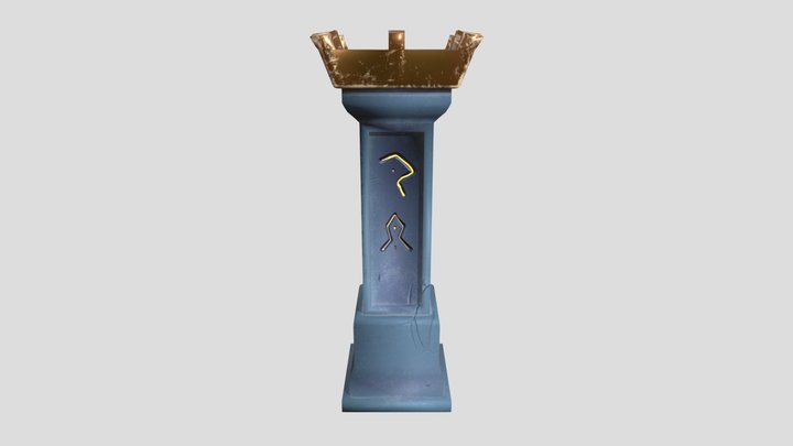 Torch Pillar 3D Model