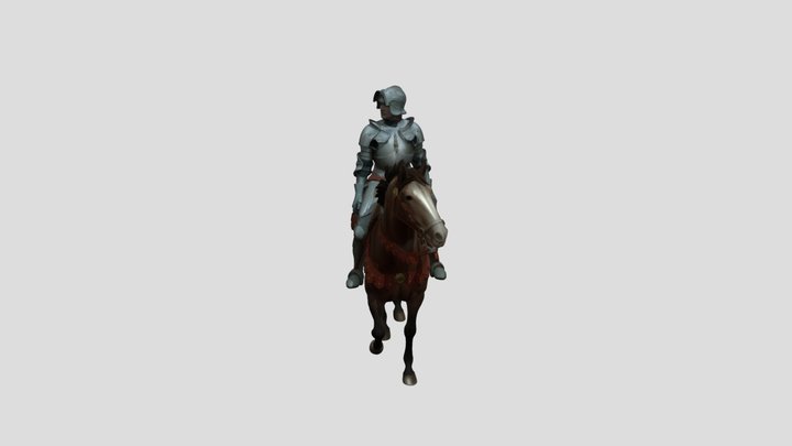 Knight on horseback 3D Model