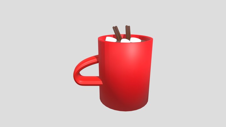 Low Poly Cup Of Coffee 3D Model