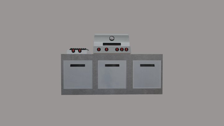 LARGE PATIO GRILL 3D Model