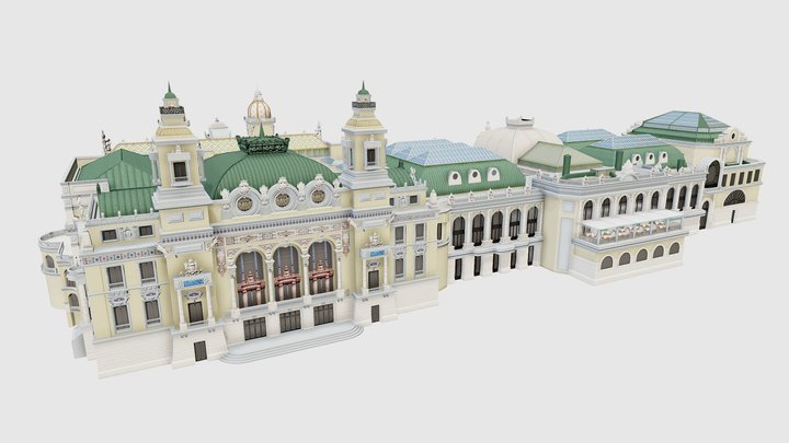 Monté Carlo Casino, Opera House & Gaming Rooms. 3D Model