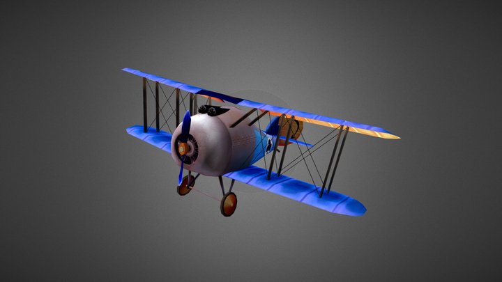 Stylized WWI plane_Sopwith Snipe Late 3D Model