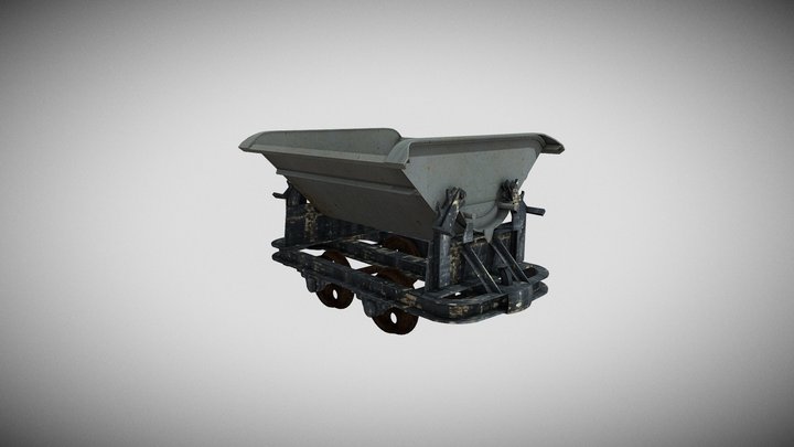 Koleba wąskotorowa na tor 600mm 3D Model