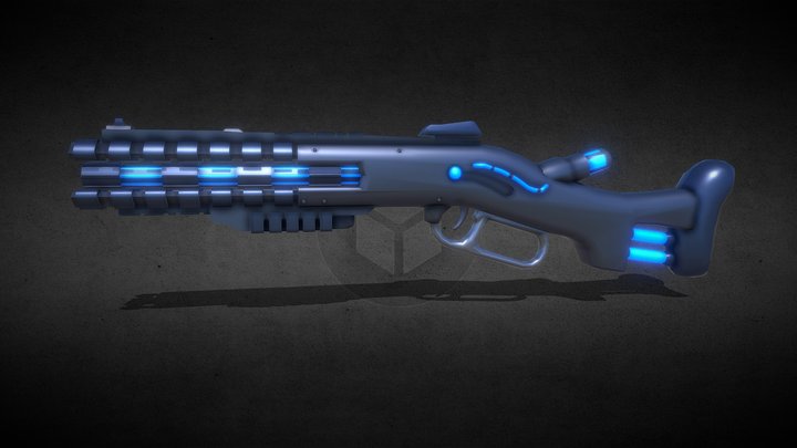 Prototype Energy Shotgun 3D Model