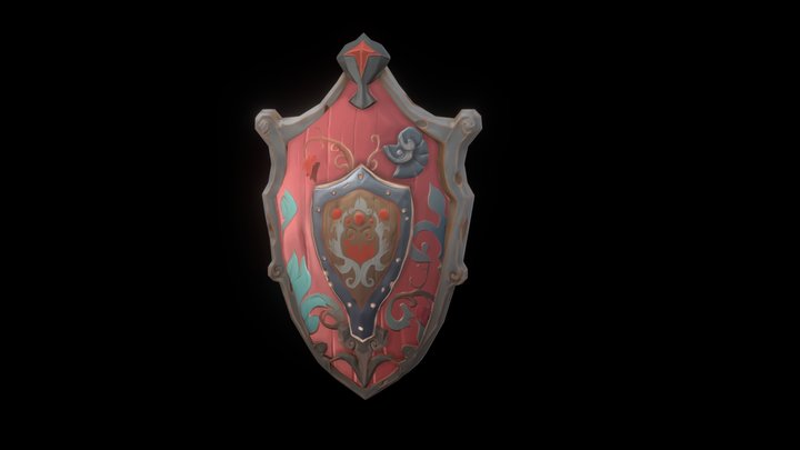 Stylized Shield 3D Model