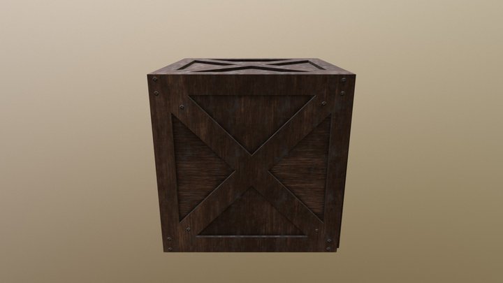 x Type Crate With Dust 3D Model