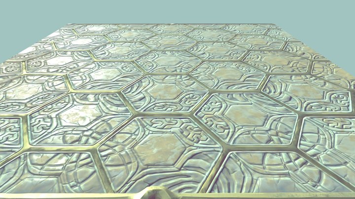 Hexagonal Tiles Texture 3D Model