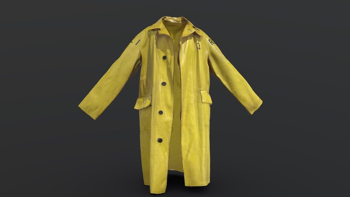 RNLI waterproof coat 3D Model