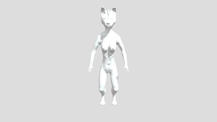 гиена девушка 3D Model