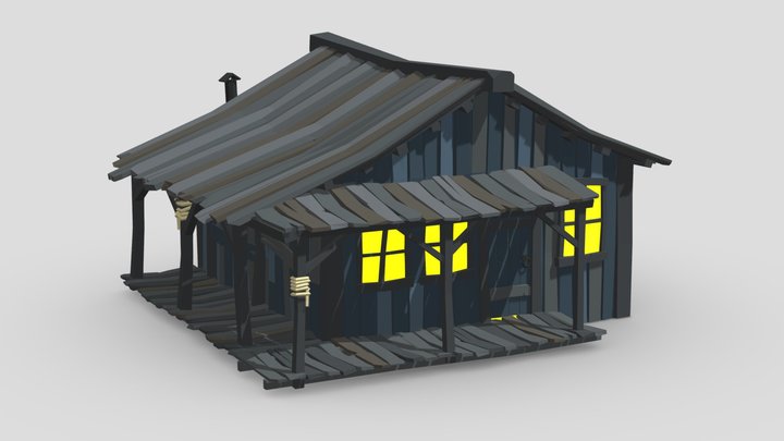 Old wooden house 3D Model