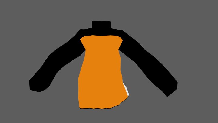 Oversize Jacket - Low Poly 3D Model