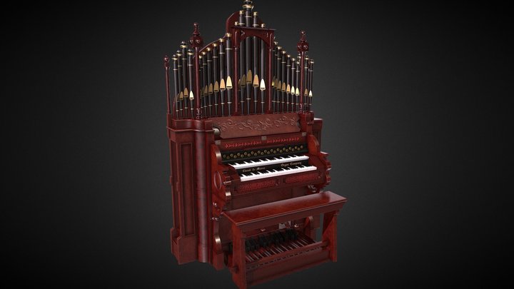 Winchester Pipe Organ 3D Model