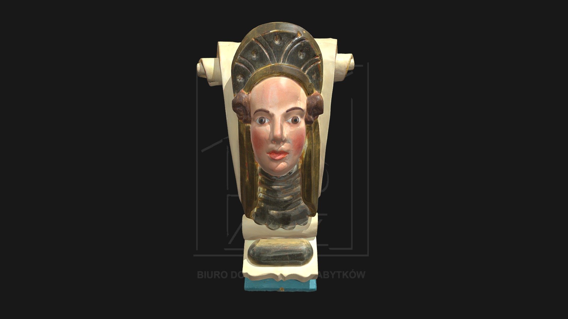 Maska kobieca - 3D model by Biuro Dokumentacji Zabytków w Szczecinie ...