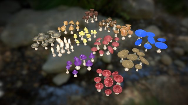 Mushroom Cluster Update2 3D Model