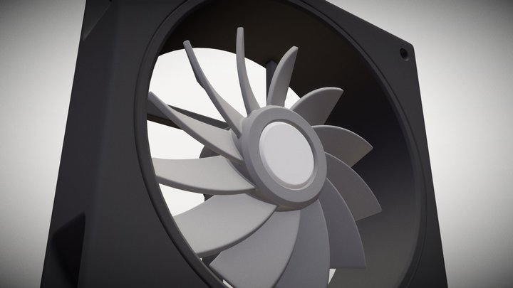Simple fan model made in Houdini 3D Model