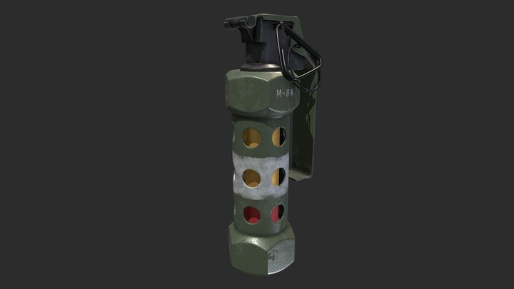 M84 Flashbang grenade 3D Model