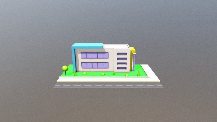 Prédio low poly 3D Model