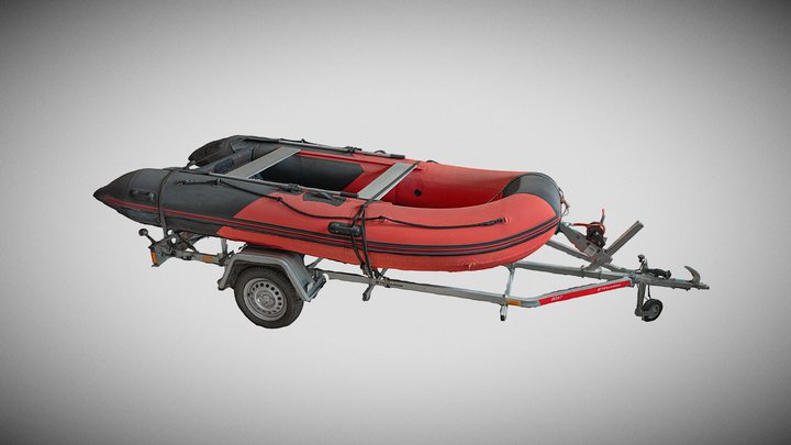 Inflatable Rescue Boat 3D Model