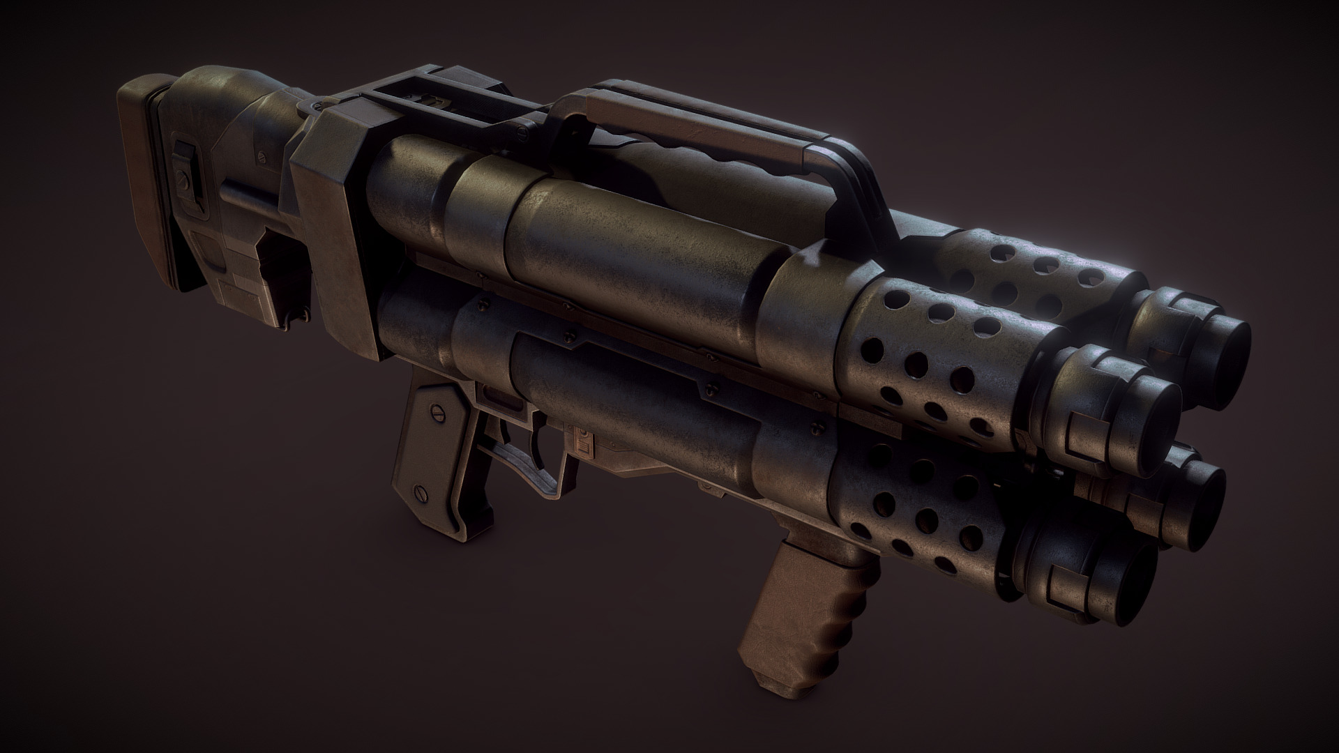 Quad Barrel Shotgun - Download Free 3D model by soidev [a564c7b ...