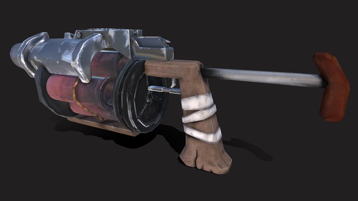 Scrap Grenade Launcher 3D Model