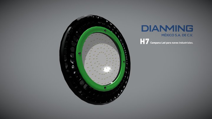 Dianming H7 Campana Led para naves industriales 3D Model