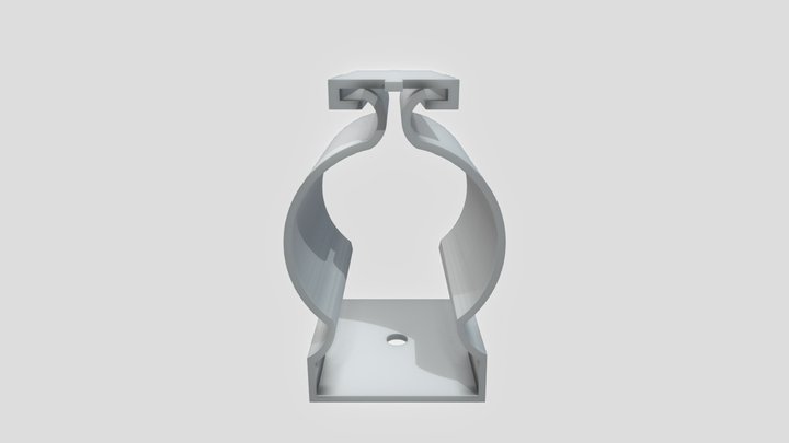 ABRAÇADEIRA D COM CUNHA (FECHADA) 3D Model