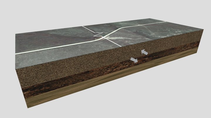 Earthquake Reverse Fault 3D Model