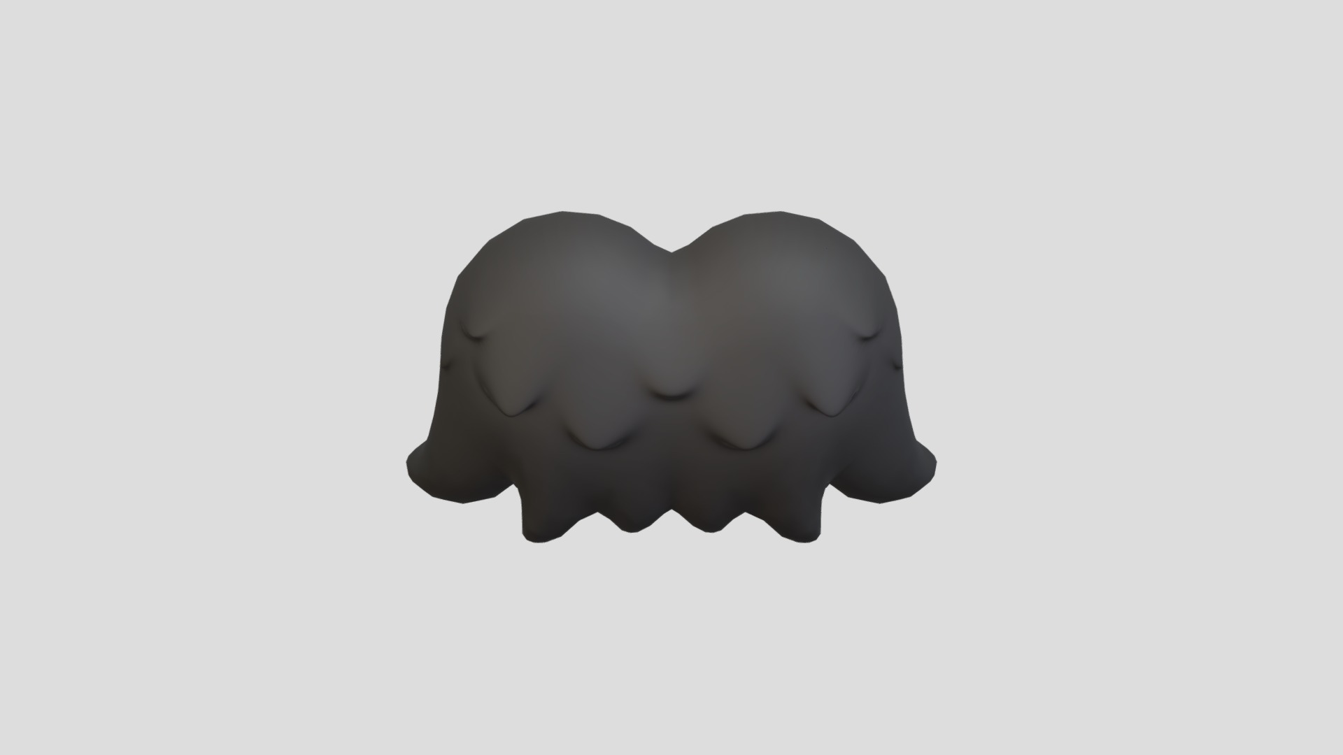 3D model Mustache 13 - This is a 3D model of the Mustache 13. The 3D model is about a grey brain with a white background.