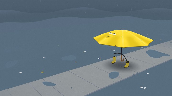 Walkin' in the Rain 3D Model