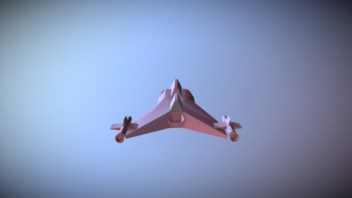 FighterPlane And Rocket 3D Model