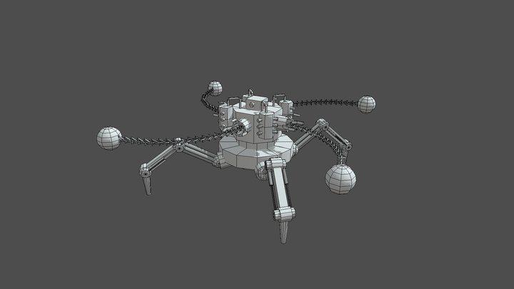 Wrecking Ball Construct - Stunned Animation 3D Model