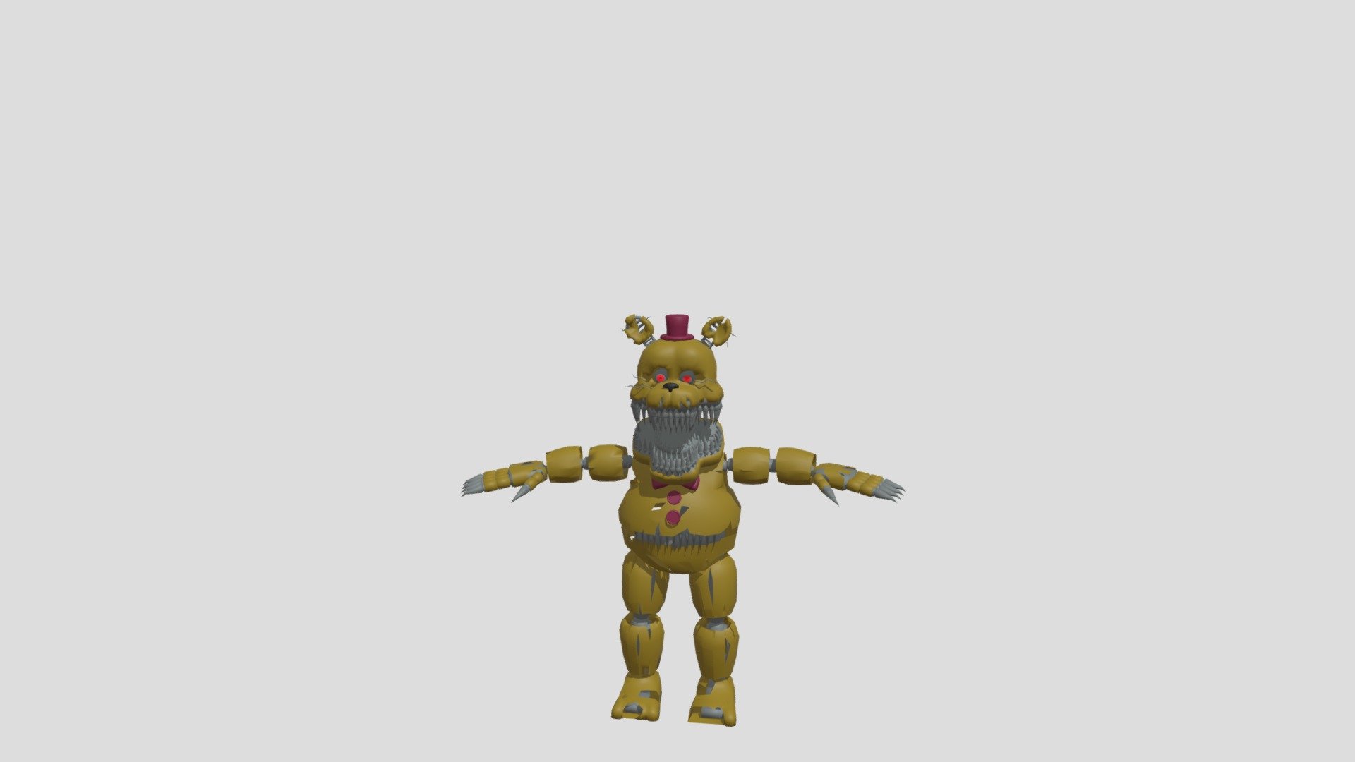 FNAF Help Wanted  Nightmare Fredbear - Download Free 3D model by Xoffly  (@Xoffly) [6a21e74]