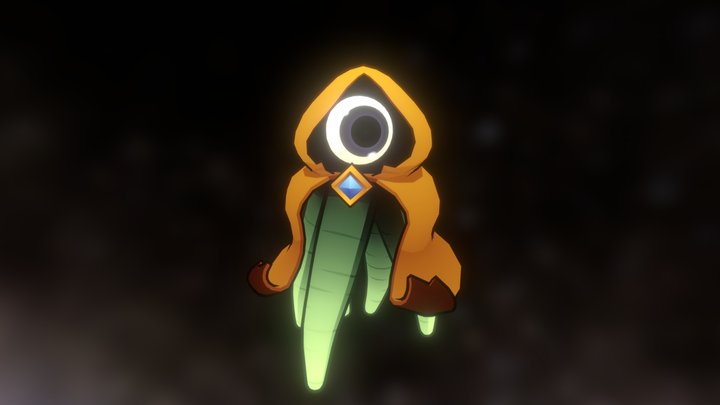 the monarch in saffron 3D Model