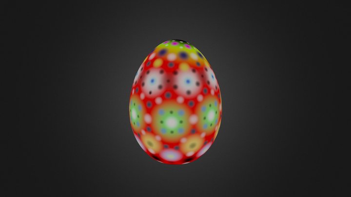  Psicodelic EasterEgg 3D Model