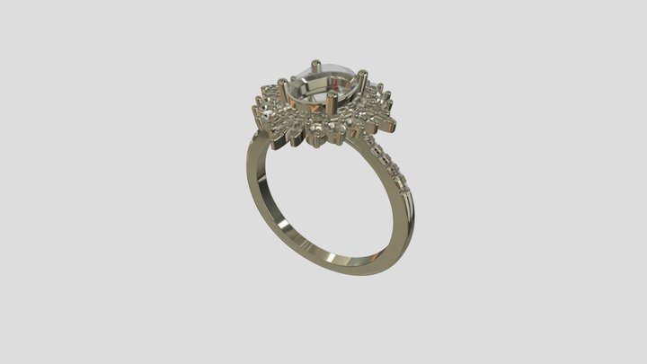 AHR031 goldring wedding engagement luxury – Free 3D Model STL