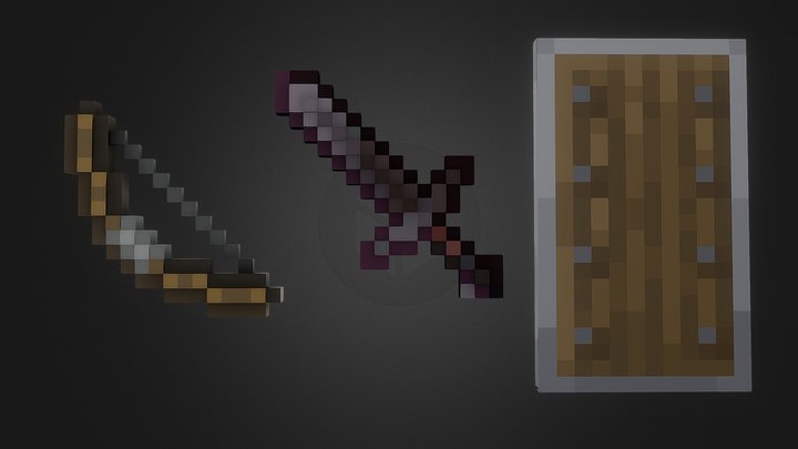 Mincraft weapon's 3D Model