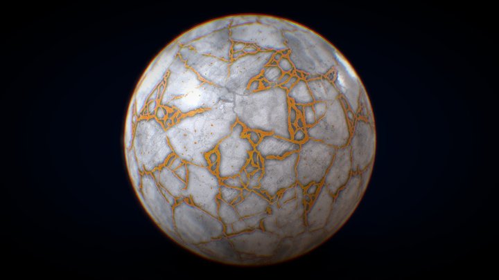 Golden Marble | Tile Texture – Modello 3D gratuito STL