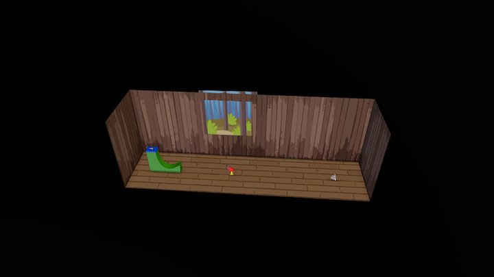 Map for ball with tail 3D Model