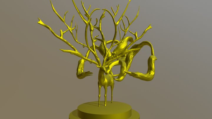 Deer Sculpt Model 3D Model